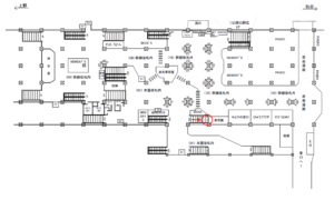 JR／宇都宮駅／本屋改札内／№3駅看板・駅広告、位置図