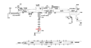 東京メトロ／大手町駅／千代田線／№102駅看板・駅広告、位置図