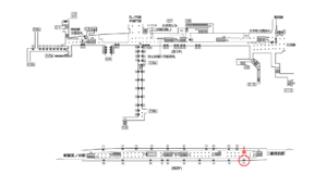 東京メトロ／大手町駅／千代田線／№11駅看板・駅広告、位置図