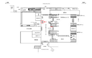 JR／松戸駅／橋上本屋／№106駅看板・駅広告、位置図