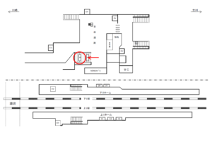 JR／鹿島田駅／本屋改札外／№5駅看板・駅広告、位置図
