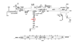 東京メトロ／大手町駅／千代田線／№99駅看板・駅広告、位置図