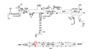 東京メトロ／大手町駅／千代田線／№2駅看板・駅広告、位置図