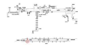 東京メトロ／大手町駅／千代田線／№20駅看板・駅広告、位置図