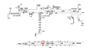 東京メトロ／大手町駅／千代田線／№4駅看板・駅広告、位置図
