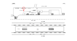 つくばエクスプレス／浅草駅／コンコース／№3駅看板・駅広告、位置図