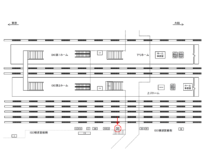 JR／東神奈川駅／横須賀線側／№26駅看板・駅広告、位置図