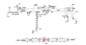 東京メトロ／大手町駅／千代田線／№5駅看板・駅広告、位置図