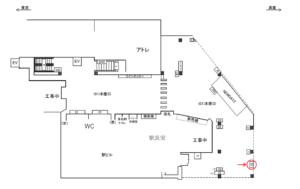 JR／信濃町駅／本屋口／№21駅看板・駅広告、位置図