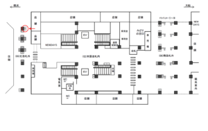 JR／桜木町駅／北改札外／№4駅看板・駅広告、位置図