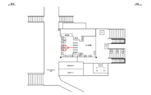 JR／戸塚駅／本屋／№100駅看板・駅広告、位置図