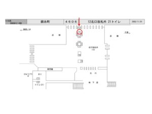 JR／錦糸町駅／北口改札外／№7駅看板・駅広告、位置図