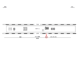 JR／浮間舟渡駅／上り線側／№5駅看板・駅広告、位置図