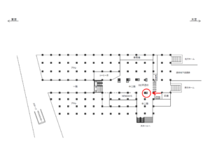 JR／上野駅／不忍口／№69駅看板・駅広告、位置図