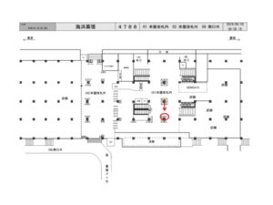 JR／海浜幕張駅／本屋改札内／№28駅看板・駅広告、位置図