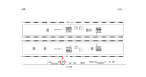 JR／武蔵浦和駅／上り線側／№8駅看板・駅広告、位置図