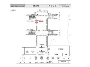 JR／錦糸町駅／地下道／№110駅看板・駅広告、位置図