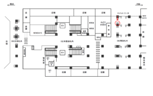 JR／桜木町駅／南改札外／№5駅看板・駅広告、位置図