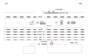 JR／巣鴨駅／内回り線側／№43駅看板・駅広告、位置図