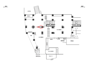 JR／飯田橋駅／本屋口／№67駅看板・駅広告、位置図