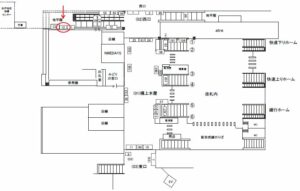 JR／松戸駅／西口／№12駅看板・駅広告、位置図