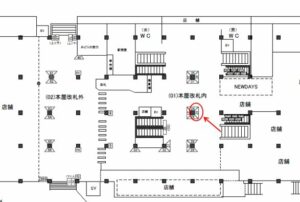 JR／海浜幕張駅／本屋改札内／№25駅看板・駅広告、位置図