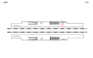 つくばエクスプレス／柏の葉キャンパス駅／下りホーム／№3駅看板・駅広告、位置図