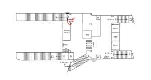 京急／鶴見市場駅／／№43003駅看板・駅広告、位置図