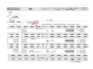 JR　蘇我駅／下り線側／№22駅看板・駅広告、位置図