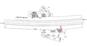 京急／港町駅／／№42001駅看板・駅広告、位置図