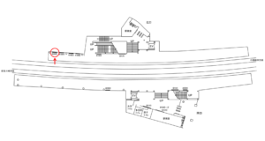 京急／港町駅／／№41005駅看板・駅広告、位置図