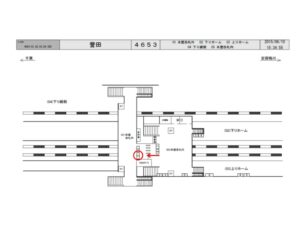 JR　誉田駅／本屋改札外／№2駅看板・駅広告、位置図