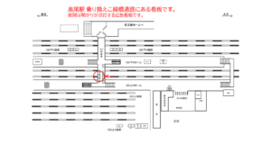 JR／高尾駅／跨線橋／№3、位置図
