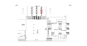 JR／川崎駅／東口1階／№115駅看板・駅広告、位置図