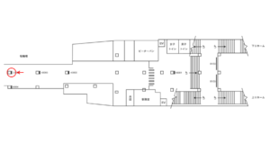 京急／六郷土手駅／／№23002駅看板・駅広告、位置図