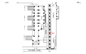 JR／池袋駅／北通路／№42駅看板・駅広告、位置図