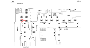 JR／新橋駅／北改札外／№107駅看板・駅広告、位置図