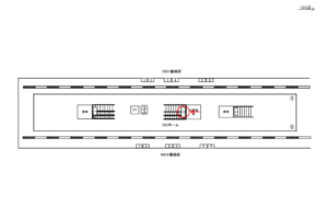 つくばエクスプレス／秋葉原駅／ホーム／№2駅看板・駅広告、位置図