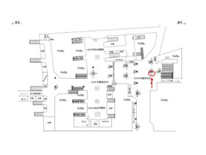 JR／千葉駅／3Ｆ本屋改札外／№5駅看板・駅広告、位置図