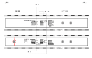 JR／戸塚駅／上りホーム№B01&B02№02駅看板・駅広告、位置図