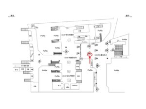 JR／千葉駅／3Ｆ本屋改札外／№1駅看板・駅広告、位置図