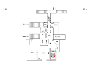 JR/荻窪駅/A口/№35駅看板・駅広告、位置図