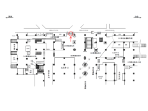 JR／大宮駅／幹南自通路／№813駅看板・駅広告、位置図