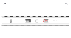 JR／南多摩駅／ホーム／№2駅看板・駅広告、位置図