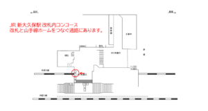 JR／新大久保駅／本屋口／№23駅看板・駅広告、位置図