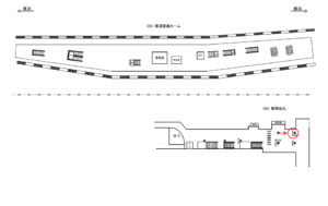 JR／武蔵小杉駅／新南改札／№6駅看板・駅広告、位置図