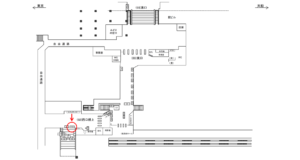 JR／鶴見駅／西口橋上／№113駅看板・駅広告、位置図