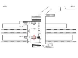 JR／登戸駅／本屋口／№22駅看板・駅広告、位置図