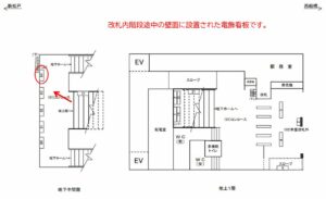 JR／新八柱駅／コンコース／№64駅看板・駅広告、位置図
