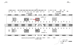 JR／恵比寿駅／ホーム／№87駅看板・駅広告、位置図